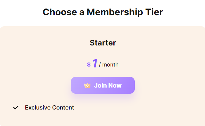 Membership tier name