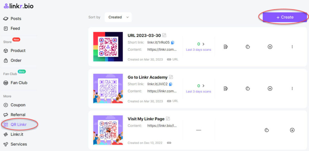 How to make a QR code free using Linkr