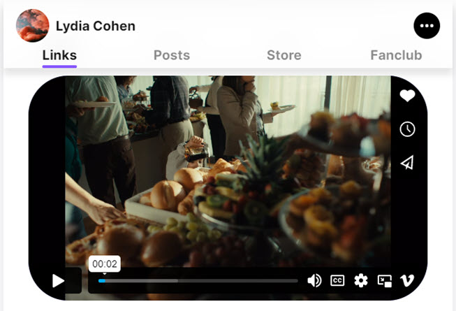 Embed Vimeo videos to your Linkr page