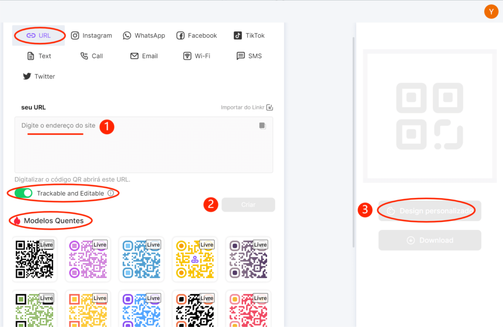 Como tornar um código QR livre usando o Linkr